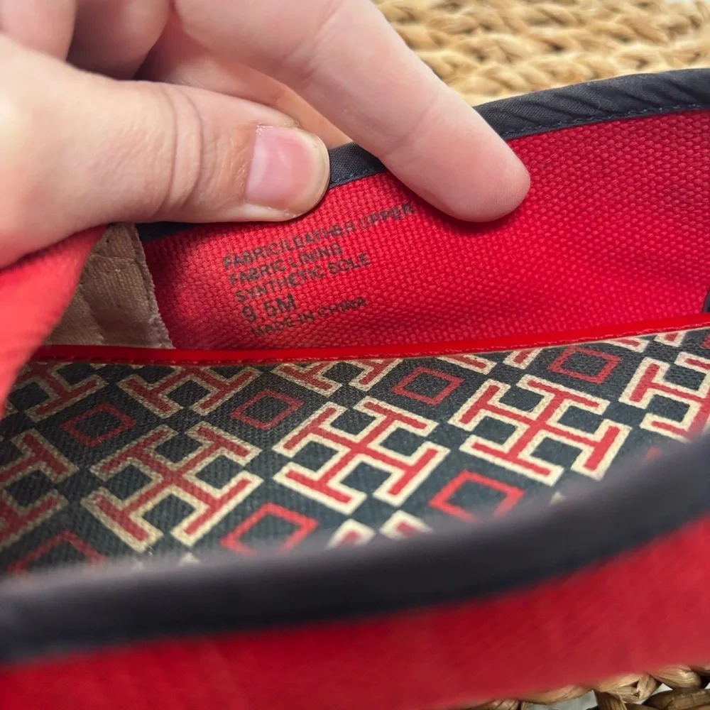 Tory Burch Red Flats with Black Accents - Picture 11 of 11